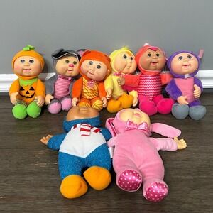 Cabbage Patch Kids Doll Lot of 8 CPK Cuties Plush Stuffed Animal Toy Bundle 9"